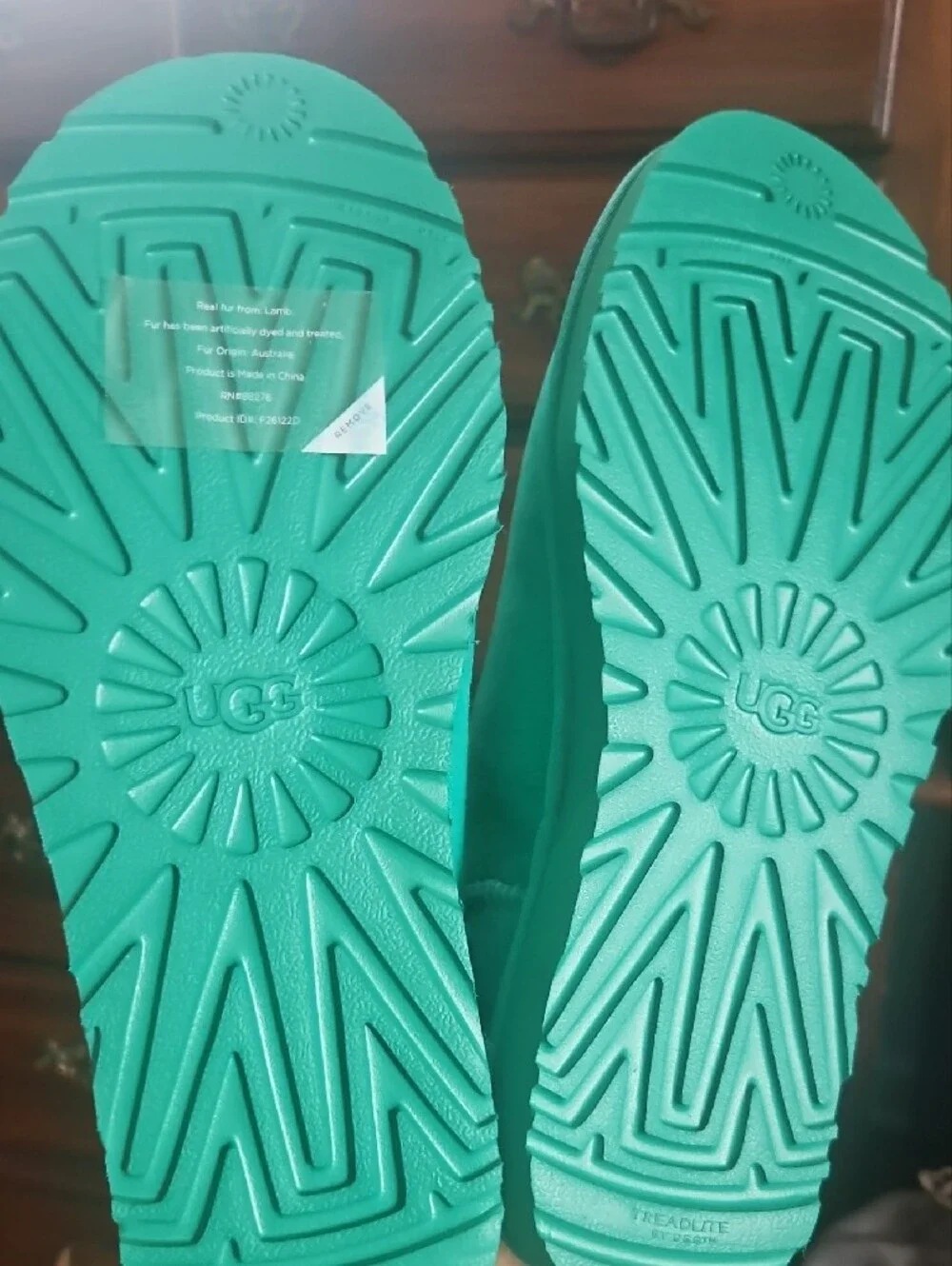 UGG Women's Short Boot in Teal Green